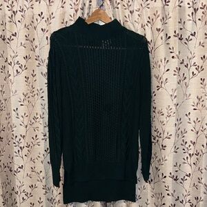 Women's Known Supply Cable-Knit Mock Neck Sweater
